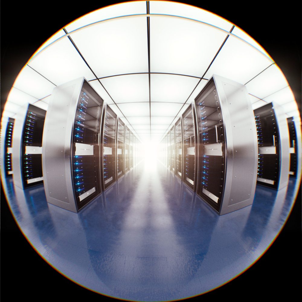 Rows of data servers